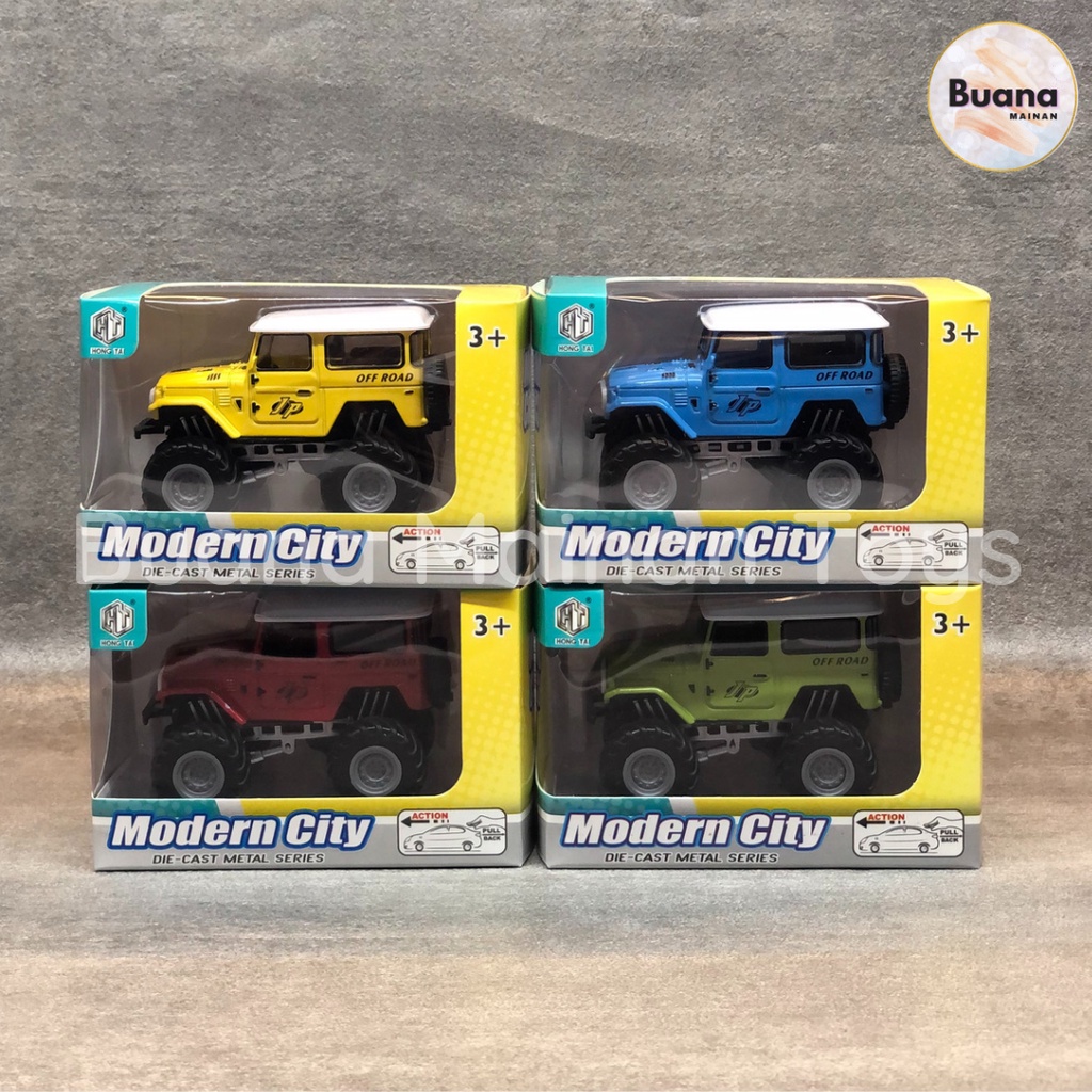 DIECAST MODERN CITY JEEP OFFROAD HT MAINAN ANAK MOBIL MOBILAN OFF-ROAD MONSTER TRUCK