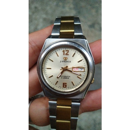 jam tangan j spring by seiko automatic second bekas original