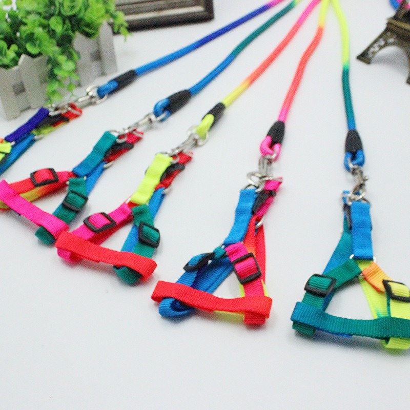 Harness Dada Harness Foam Handle Pelangi Anjing dan Kucing