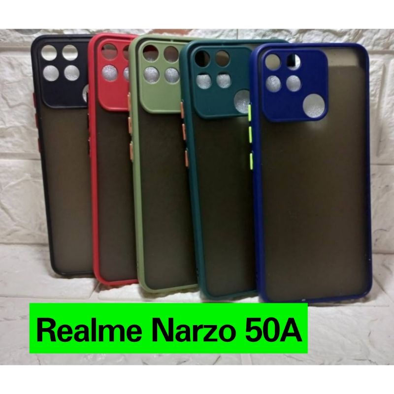 Case Realme Narzo 50A Dove Matte Transparan Handphone Hp