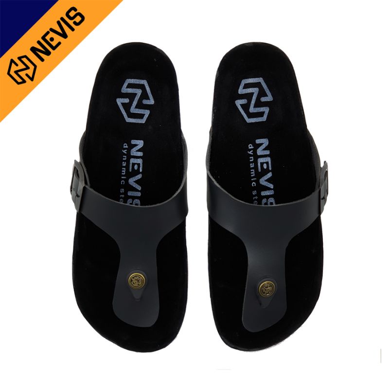 Sandal Pria Casual - Sendal Jepit Gesper - Sandal Kulit Kekinian Model Birken - Nevis SNP 51