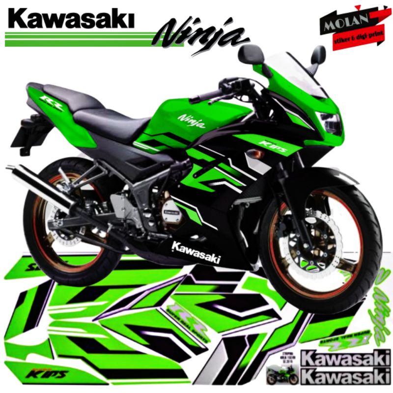 Sticker Striping Ori NINJA RR 150 2015 HIJAU - NINJA RR SE 2015 HITAM PUTIH - NINJA RR SE 2013 PUTIH