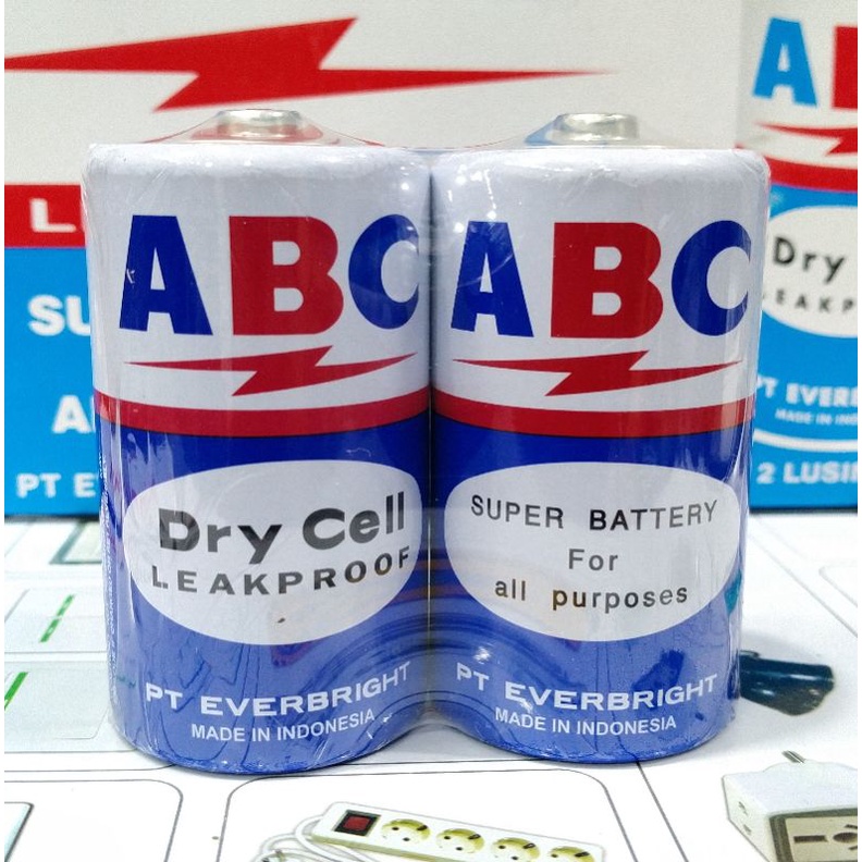 Jual Baterai Abc Besar 2 Pcs Baterai Abc Biru R20 D Dry Cell Shopee