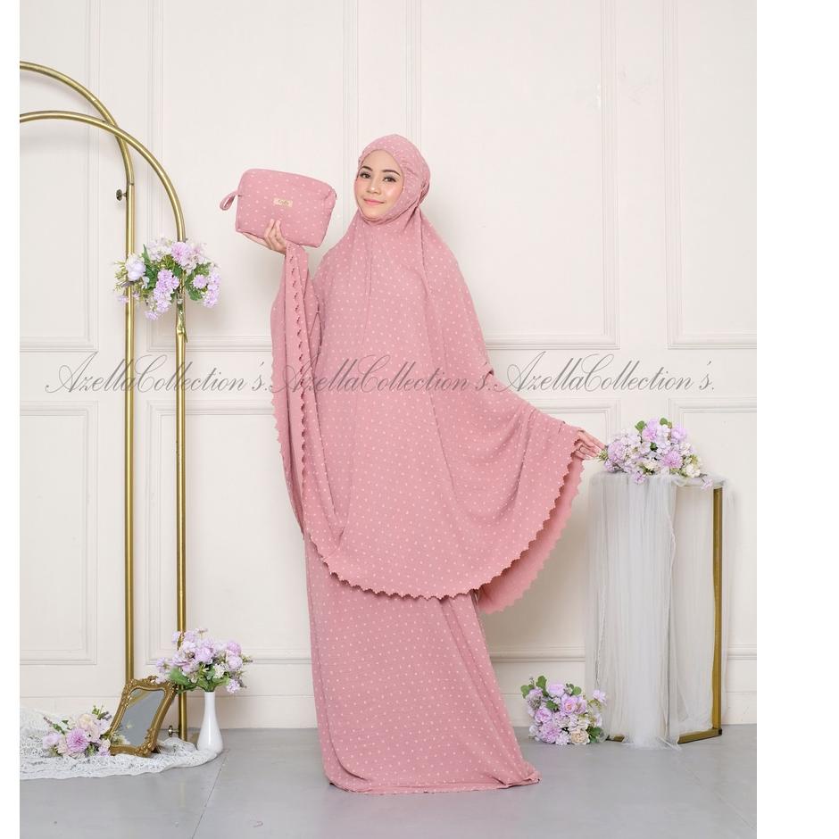 Lagi Tren.. Mukena Lasercut Rayon Crinkle Uragiri