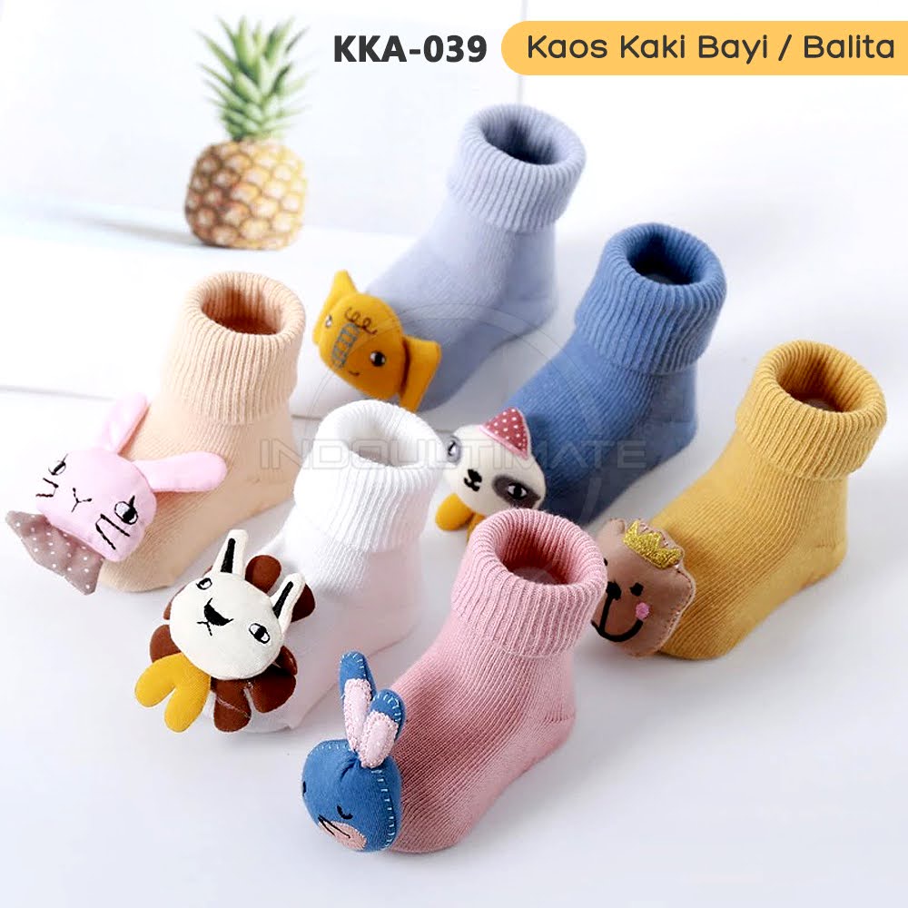 Baby Kid Sock Kaos kaki Bayi Balita Alas Kaki Pelindung Kaki KKA-039 Kaos Kaki Bayi Baru Lahir Newborn Kaos Kaki Bayi Laki-Laki Perempuan  Kaos Kaki Motif Karakter Baby Socks Alas Kaki Bayi Sarung Kaki Bayi