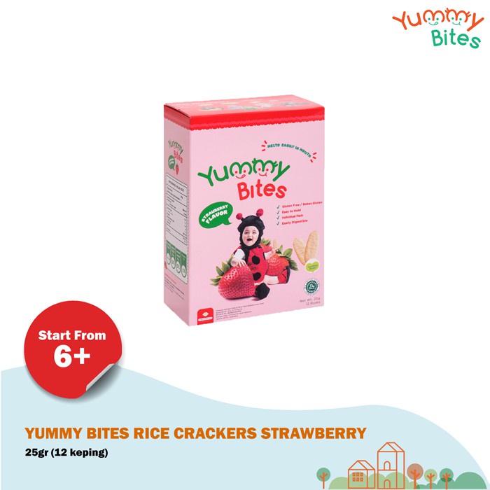 Yummy Bites Strawberry Flavour (50 gr) 24pc