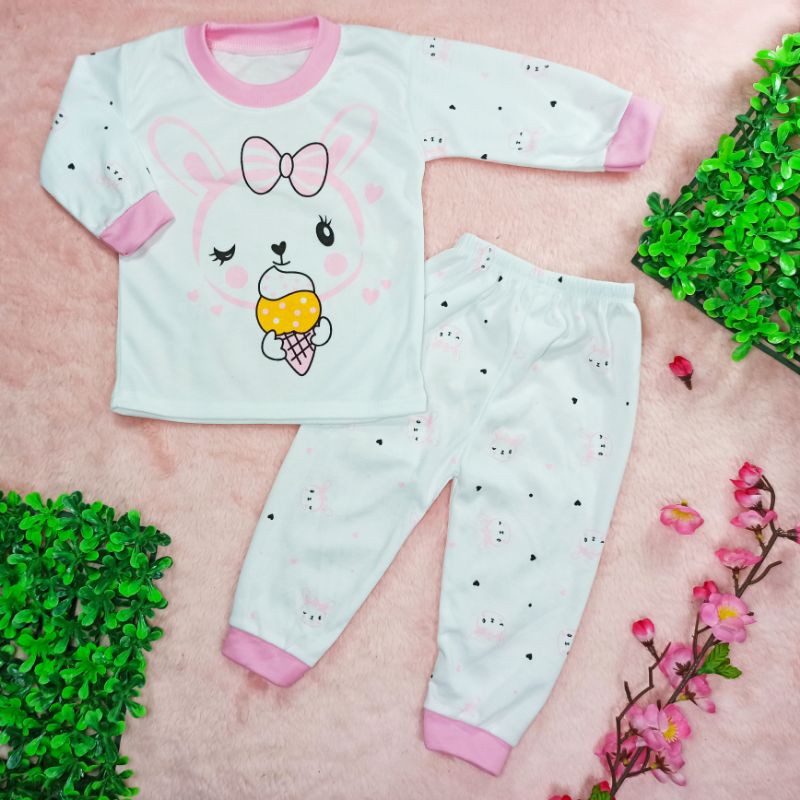 Ss 8004 Piyama Bayi Perempuan Size 0 10bulan Baju Bayi New Born Pakaian Bayi Baju Tidur Anak Shopee Indonesia