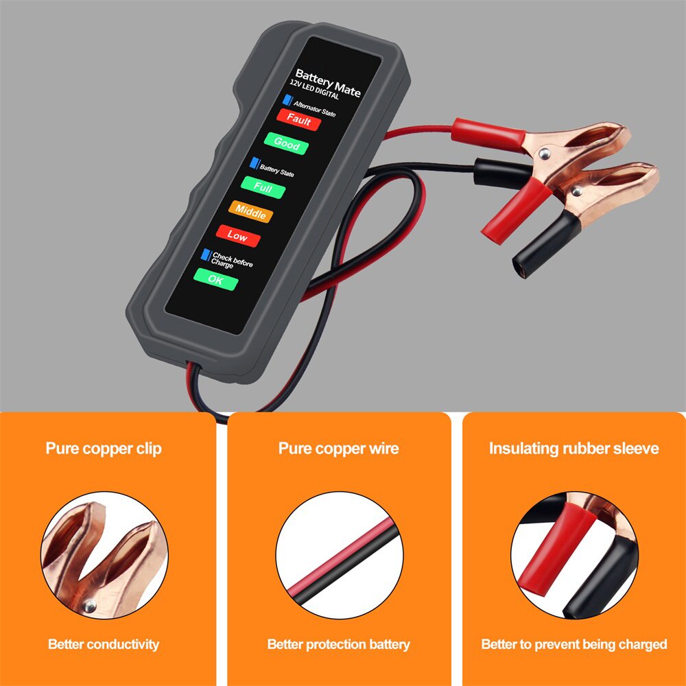 Bm310 Alat Tester Tegangan Aki Mobil 12v Dengan Layar Led