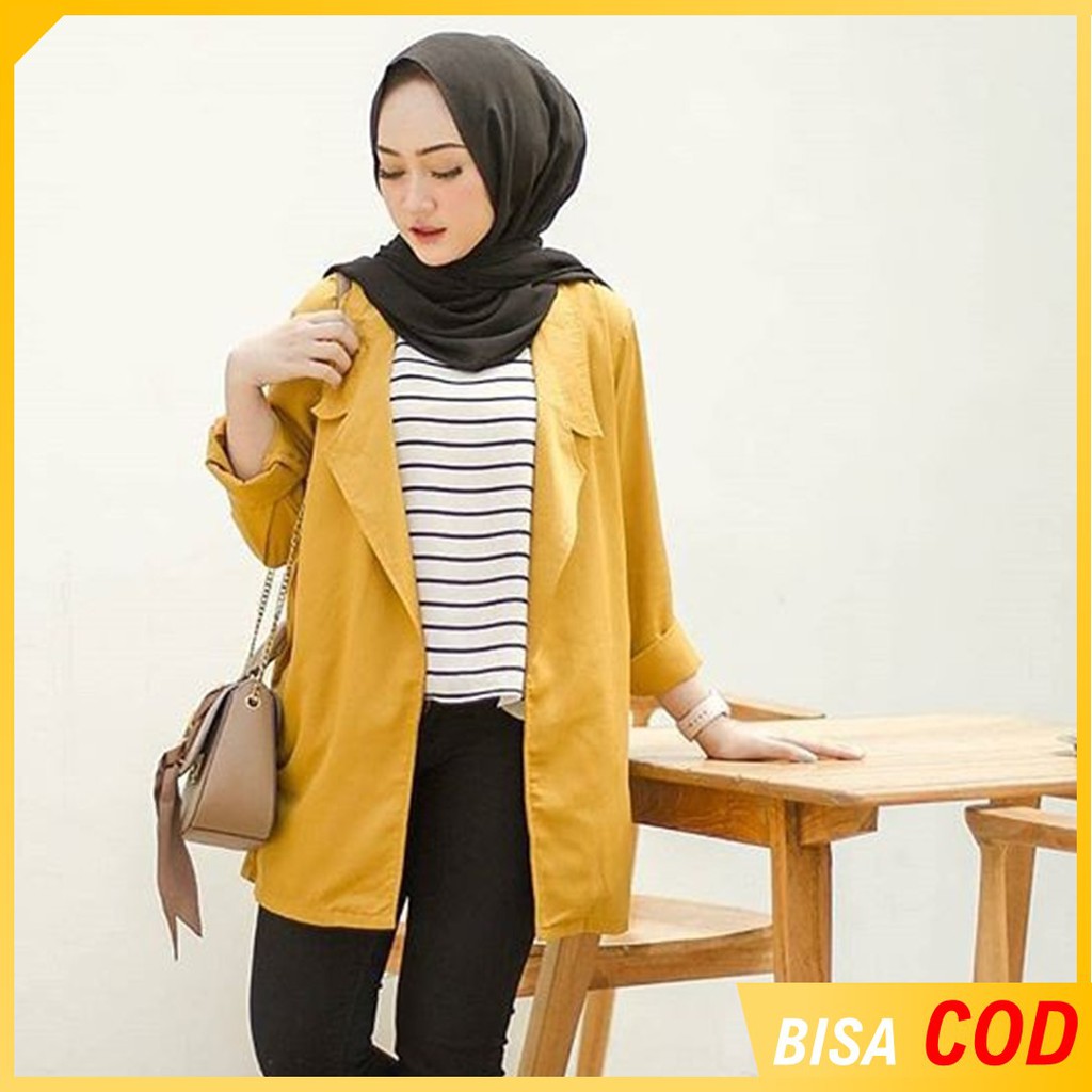 Blazer Wanita Panjang Kerja Blaser Wanita Panjang Hanna  