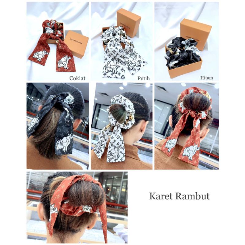 ikat rambut korea Import Ikat Rambut branded band Brande band Karet Rambut import bahan bagus j41