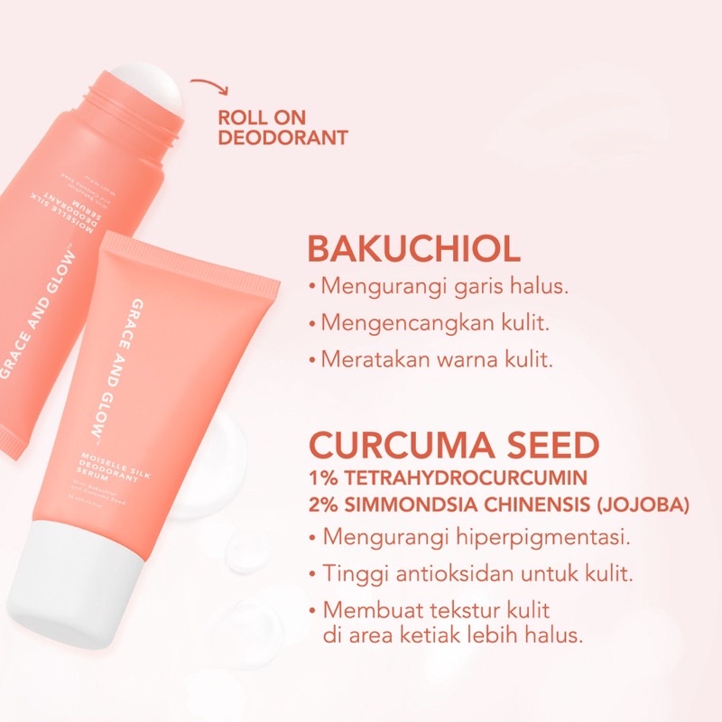 BPOM Grace and Glow Deodorant Roll On Serum 50ml | Deodorant Pencerah Ketiak Menghaluskan Ketiak Mengurangi Bekas Stretchmark