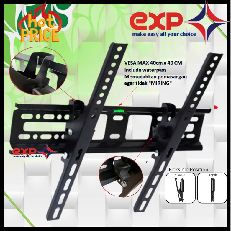 Garansi COCOK!! Bracket TV SONY 42&quot; s/d 55&quot; Waterpas adjustable position