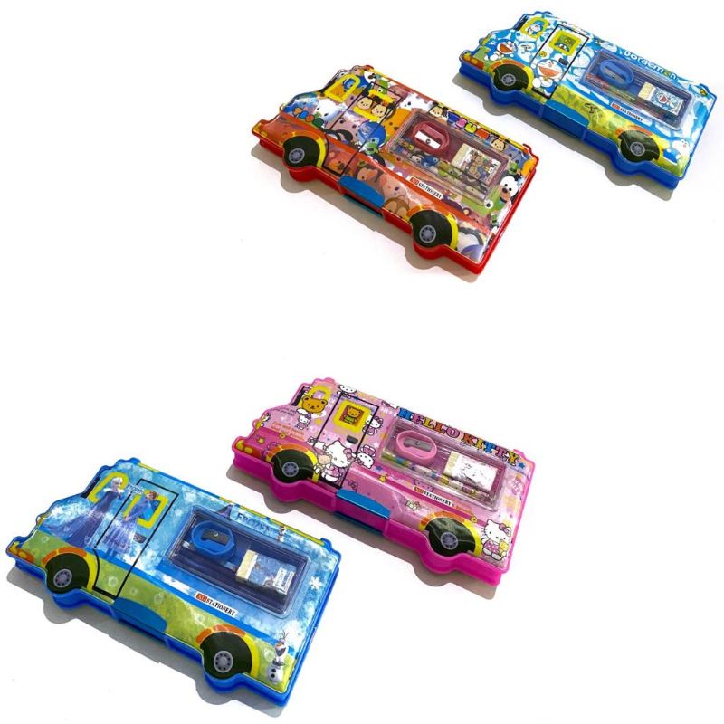 

Tempat Pensil bentuk Mobil Set isi Pensil, Penggaris, Penghapus, Rautan