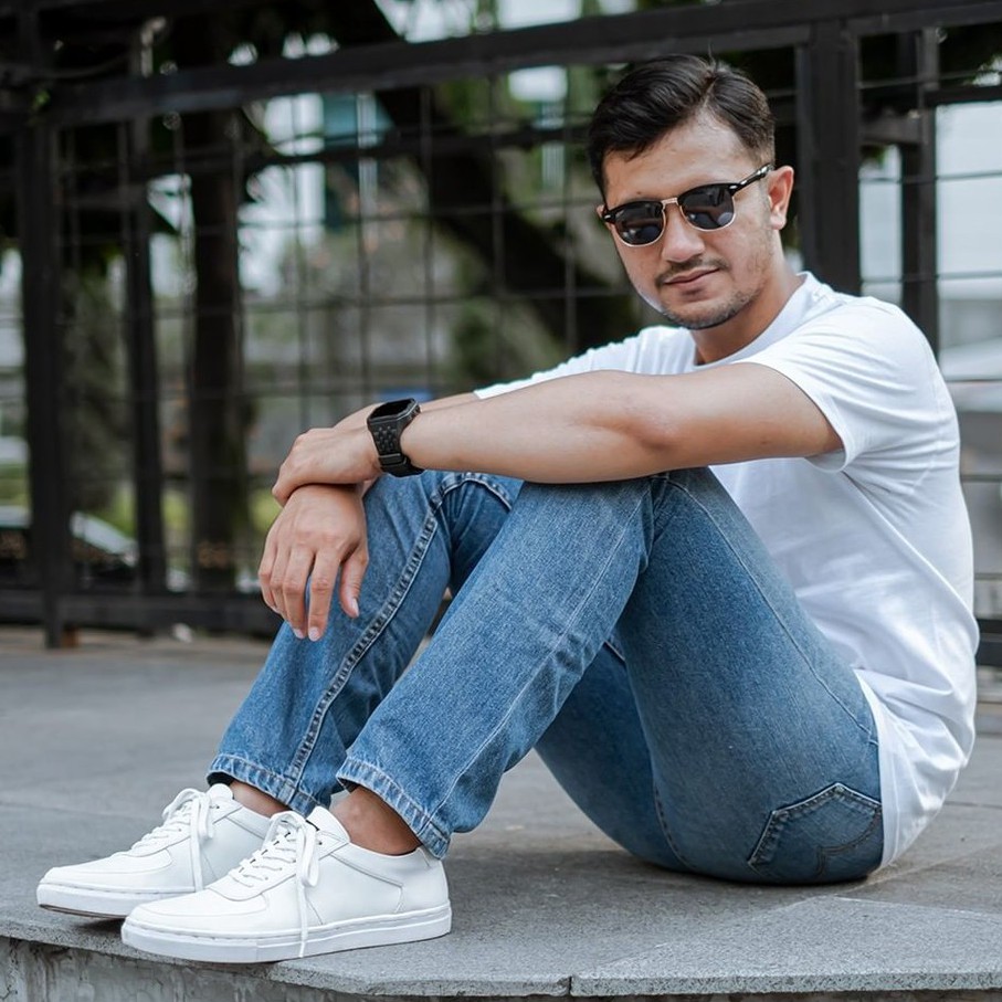 FAMO FULL WHITE |ManNeedMe x Reyl| Sepatu Sneakers Pria Casual Shoes ORIGINAL