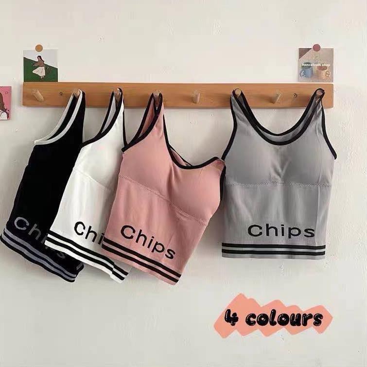 KINDSTORE❤ | Top Chips Tanktop Bra Bahan Premium / Pakaian Dalam Sport Bra