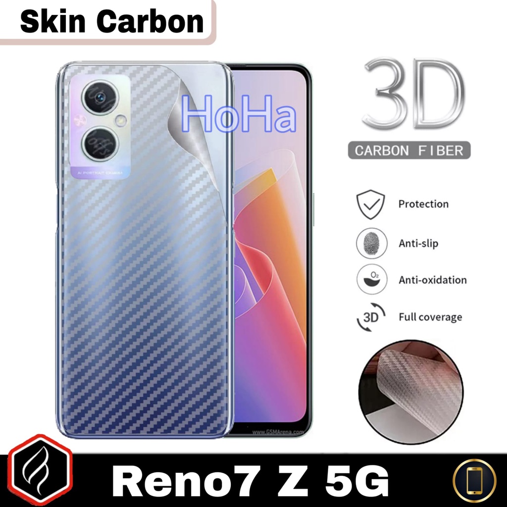 PROMO Garskin Carbon OPPO Reno7 Z / Reno7 SE 5G Anti Gores Pelindung Belakang HP Violette Design Skin 3D For Reno 7 Z