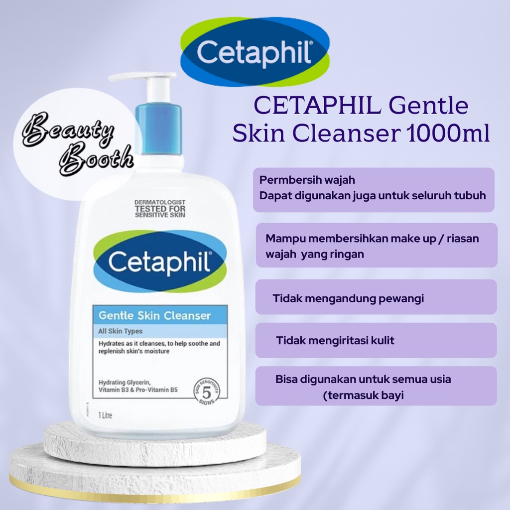 [BPOM] CETAPHIL Gentle Skin Cleanser 1000 ml ORIGINAL