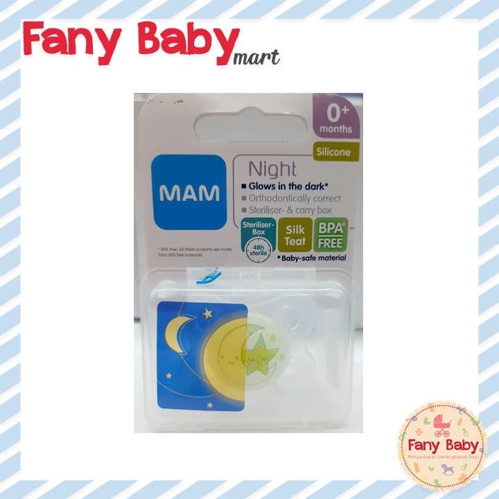 MAM PACIFIER NIGHT / 0-6 BULAN / MOTIF RANDOM