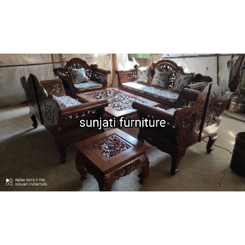 kursi tamu madura mawar kaki garengan