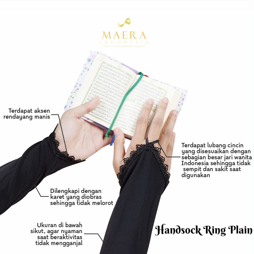 Manset Tangan Handsock Wanita Muslimah Cicin Renda Bahan Jersey Premium By Maera Indonesia