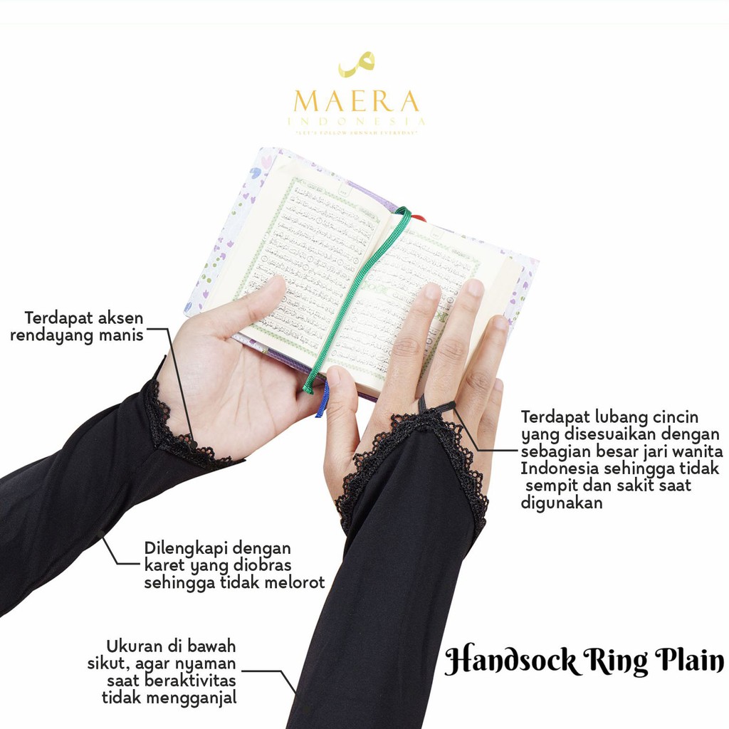 Manset Tangan Handsock Wanita Muslimah Cicin Renda Bahan Jersey Premium By Maera Indonesia