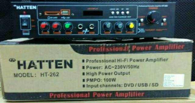 Ampli power HATTEN HT-262.power ampli.blurtooth.USB.SD card