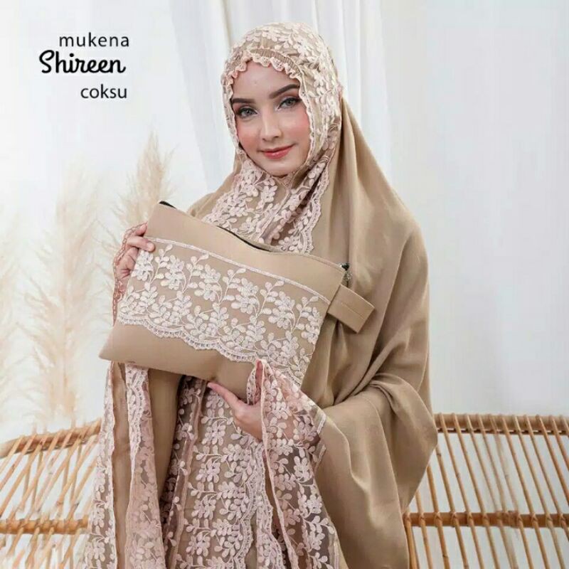 Mukena dewasa shiren katun jumbo motif shiren putri malu