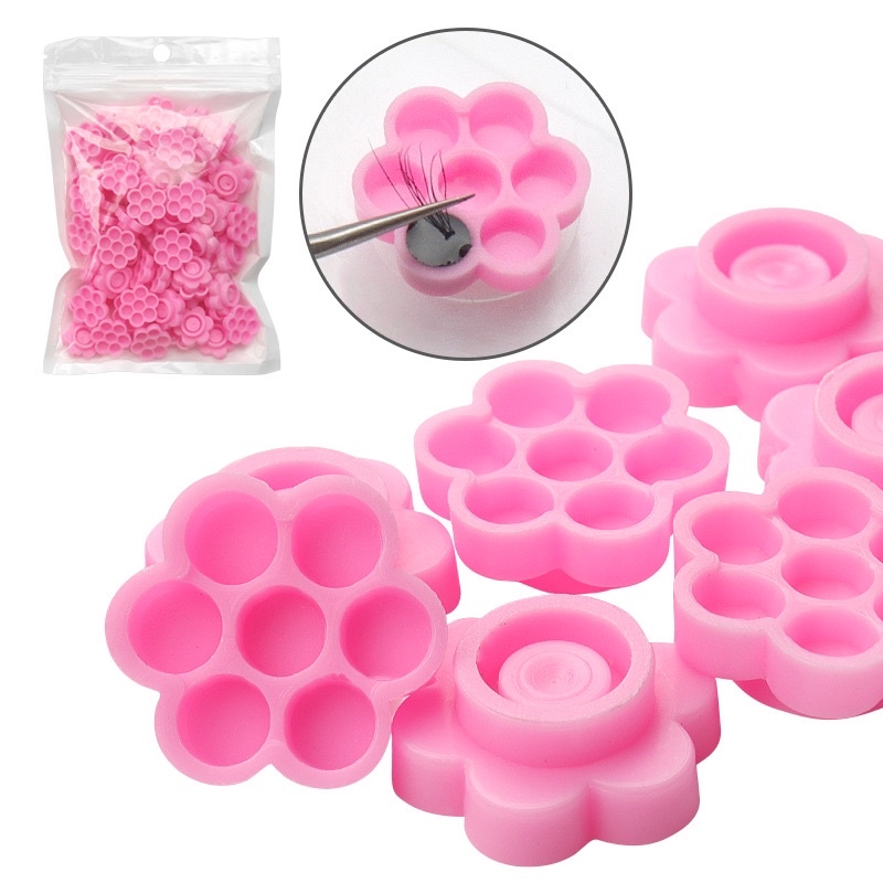 Flower Shape Cup Glue Holder Plastic Eceran