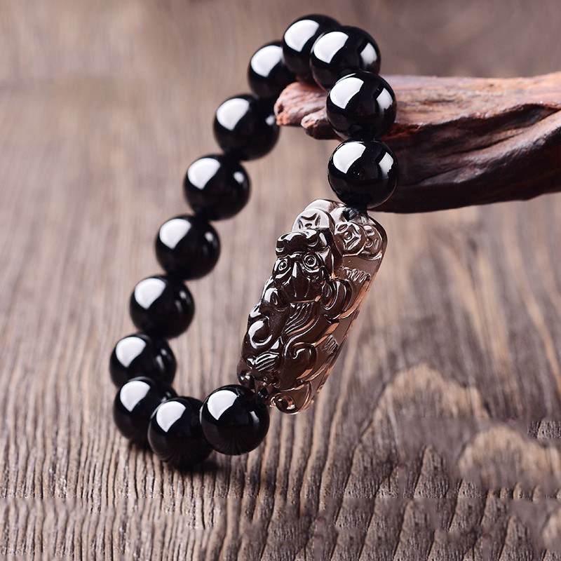 Gelang Batu Obsidian Es Pixiu Untuk Keberuntungan