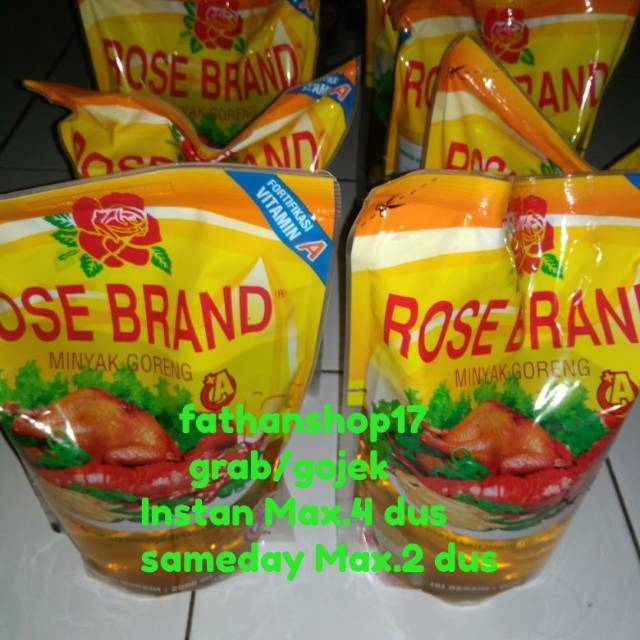 

Minyak goreng 2 L Rosebrand exp.2026(Gojek/Grab/ Cargo)