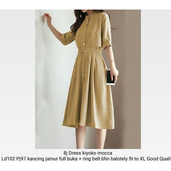 Dress Natal Dress kiyoko ECL bahan balotely fit to XL good quality - coksu Murah