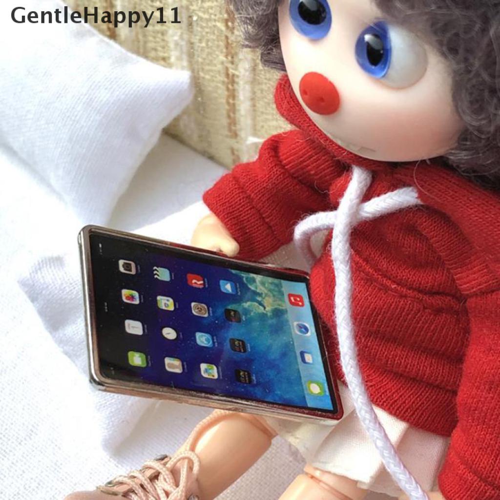 Gentlehappy 1:12rumah Boneka Miniatur Tablet Mini Laptop Komputer Model Boneka Dekorasi Rumah Mainan