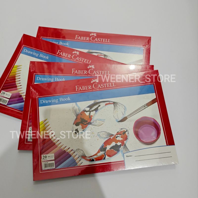 

Faber Castell A4 Drawing Book 20sheets 200gsm | Buku Gambar Melukis Mewarna