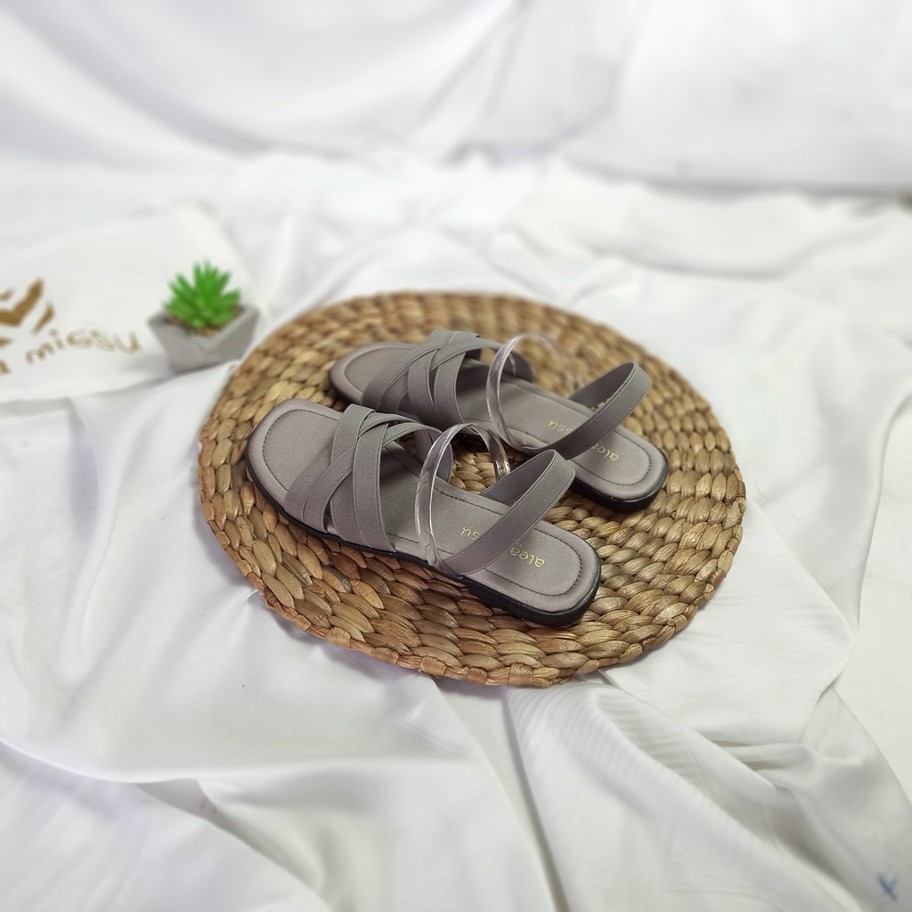 Super SALE !!! | Bianca sandals Tali Karet kombinasi Jelly Flat Sandal by aleamissu