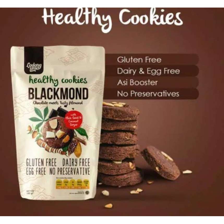 Ladang Lima Blackmond Cookies 180 gram / Healthy Gluten Free Snack 180g / Cemilan Almond ASI Booster