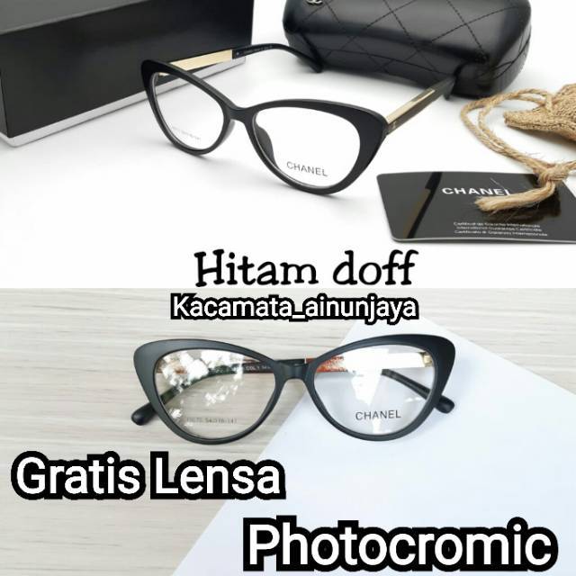 Frame Kacamata Wanita Trendy | Gratis Lensa Photocromic | kacamata model kekinian | 19070