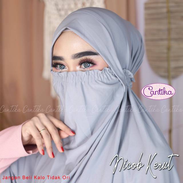 Jilbab NICOB KERUT / Jilbab Masker Original Cantika Hijab