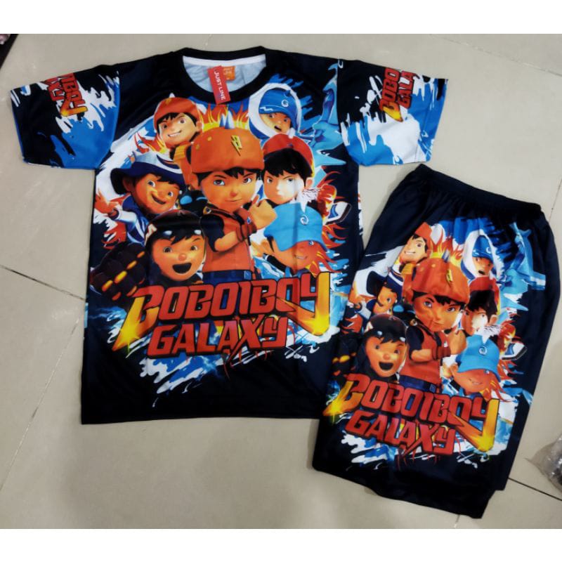 setelan baju anak fullprint boboboy boy size 2-10thn