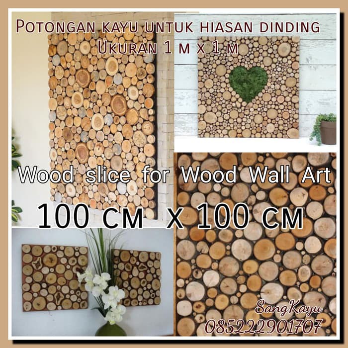 Bahan hiasan dinding kayu 1 x 1 M Wood Wall art wall decor home decor