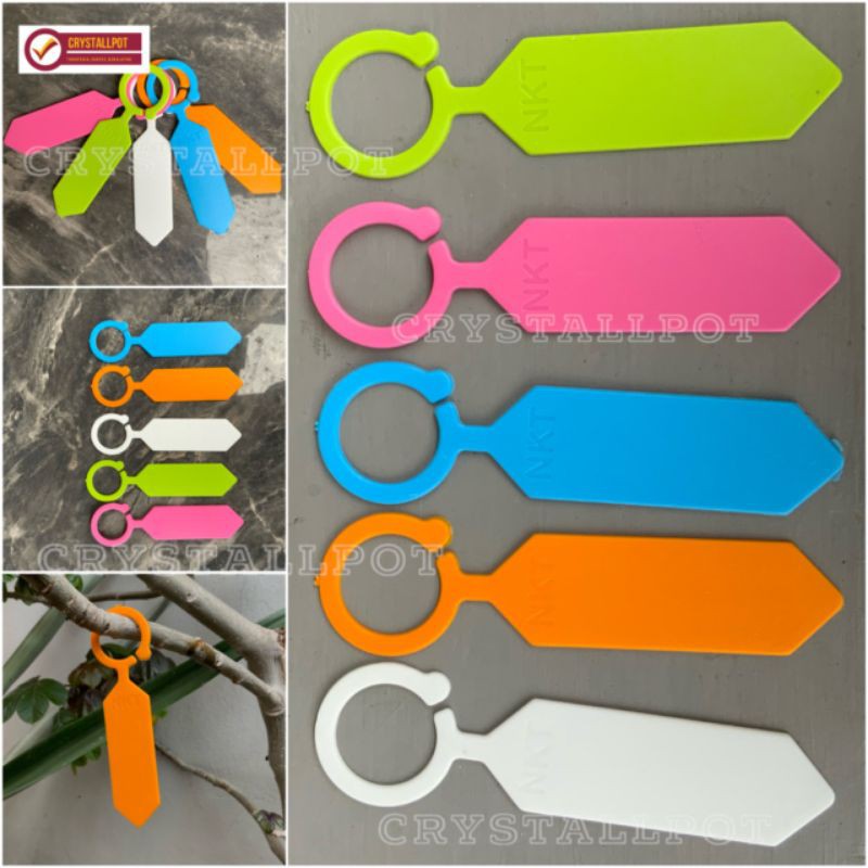 label tag tanaman nkt warna warni name tag bahan tebal - per pack isi 50 pcs