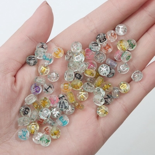100pcs Manik manik Bentuk Bulat Bahan Akrilik Ukuran 7mm 100pcs Manik manik Bentuk Bulat Bahan Akrilik Ukuran 7mm