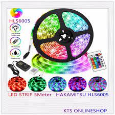 LED Strip RGB 5 Meter + Remote + Modul + Adaptor Lampu Strip Lampu Hias LED Lampu LED RAINBOW