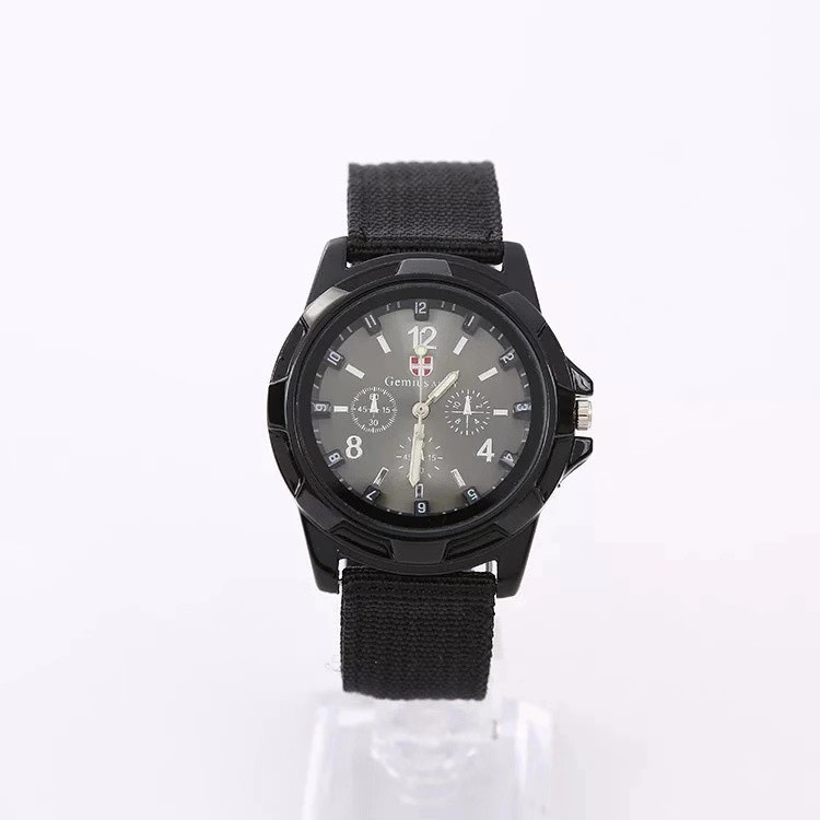 ELFYDO J170 Jam Tangan Pria GEMIUS ARMY TALI BAHAN/CANVAS-Gemius Jam Tangan Pria Militer Sport Strap Ru