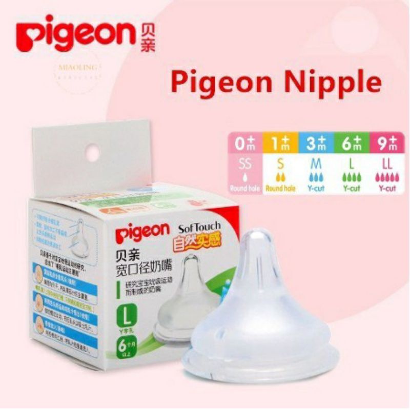 Nipple pigeon wideneck pigeon import. dot botol susu wide neck