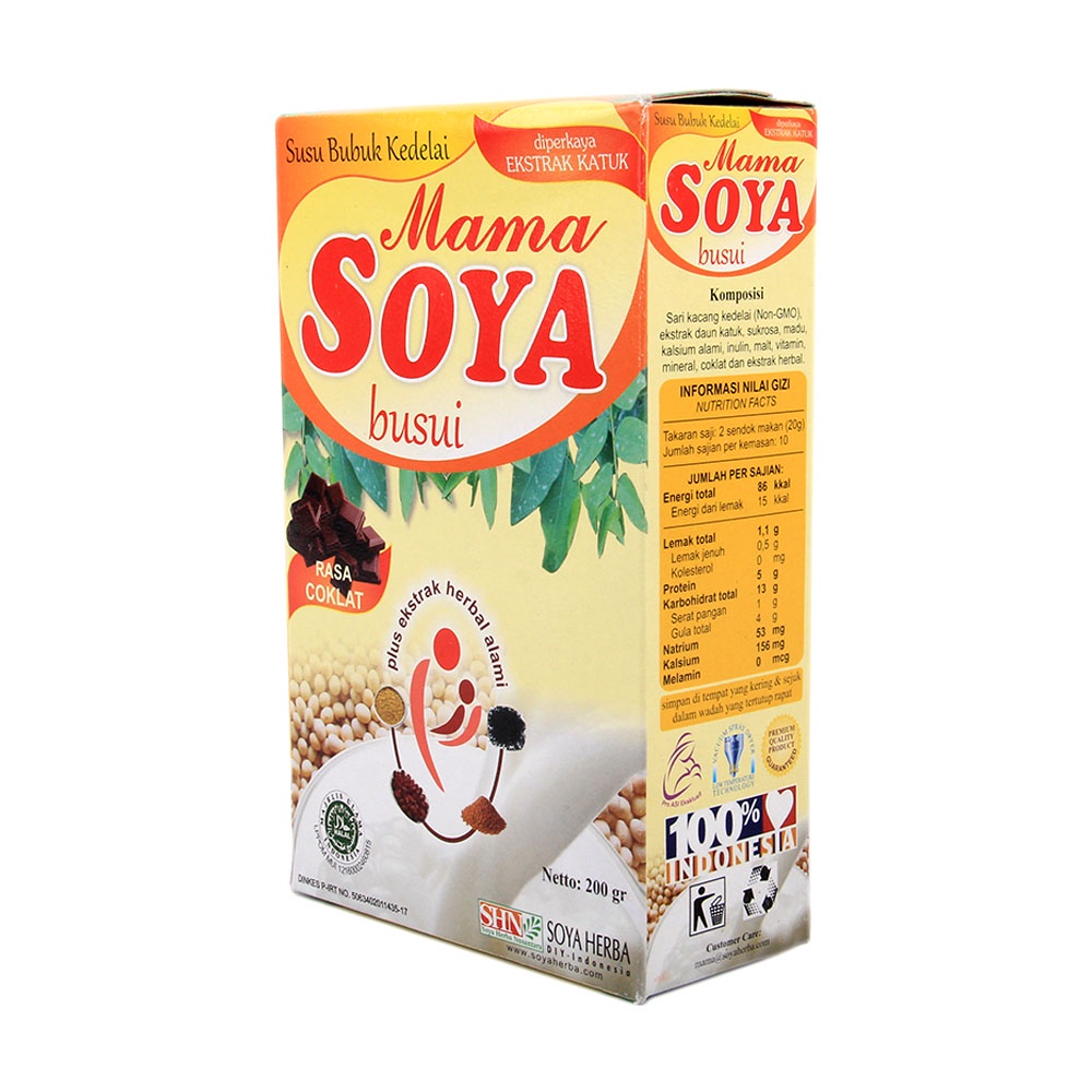 Mama Soya Rasa Coklat &amp; Vanila  / Mamasoya Coklat 200gram - Susu Kedelai Busui