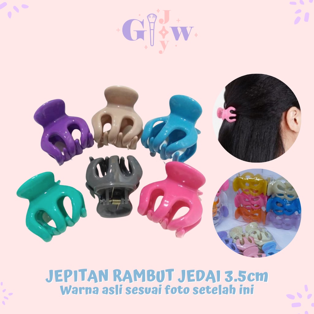 A329-A335 (KECIL) JEPITAN PONI MINI 3.5cm jeday jedai murah termurah rambut kencang karet aksesoris ikat scrunchie tali kunciran kuncir extension hiasan kepala tiara mahkota bando bandana