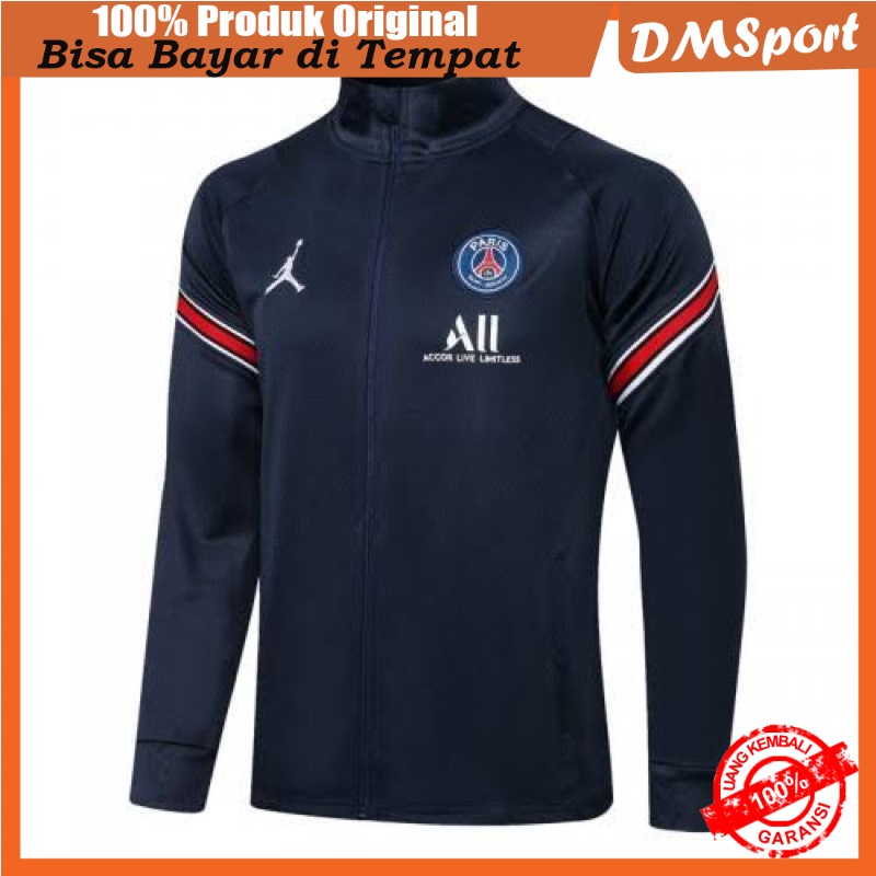 JAKET BOLA ANTHEM PSG NAVY 2021/2022 GRADE ORIGINAL ASLI IMPORT
