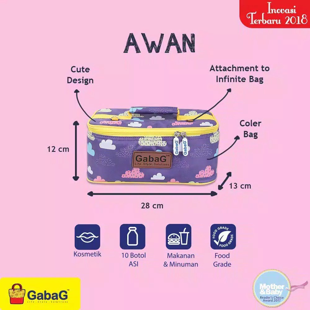 GABAG - Infinite Series Awan 8997279102172 Tas Pendingin, Tas Diaper