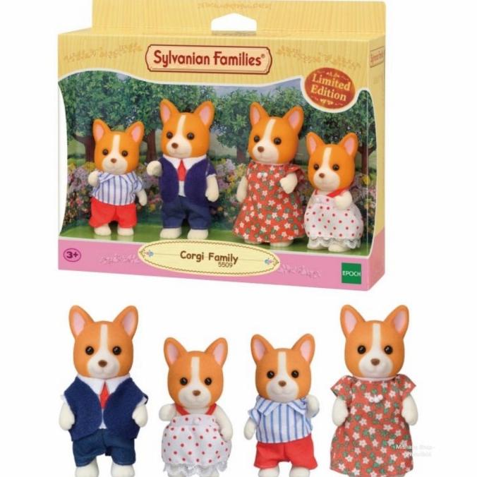 Sylvanian Friends Boneka Corgi Royal Dog Anjing Family Doll Limited