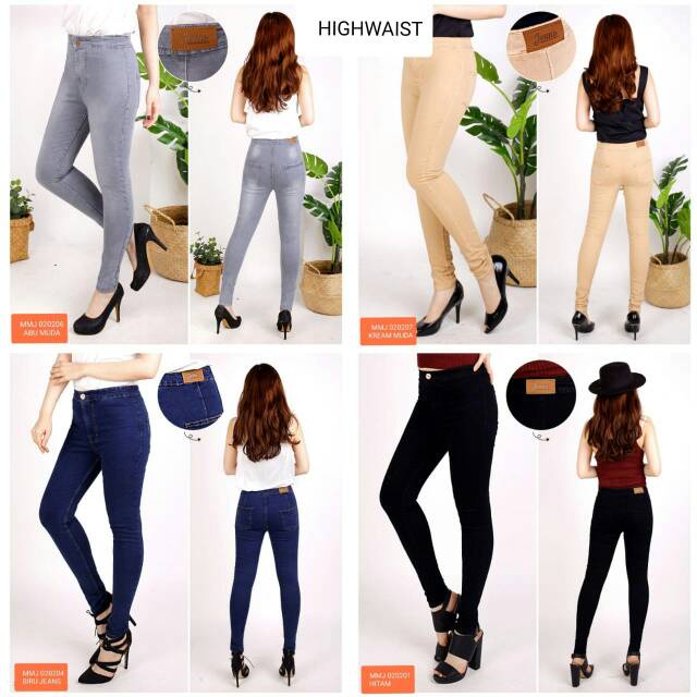 Celana Skinny HW Small Jeans - Celana Casseroles HW KECIL (TERSEDIA SIZE 27 - 30)